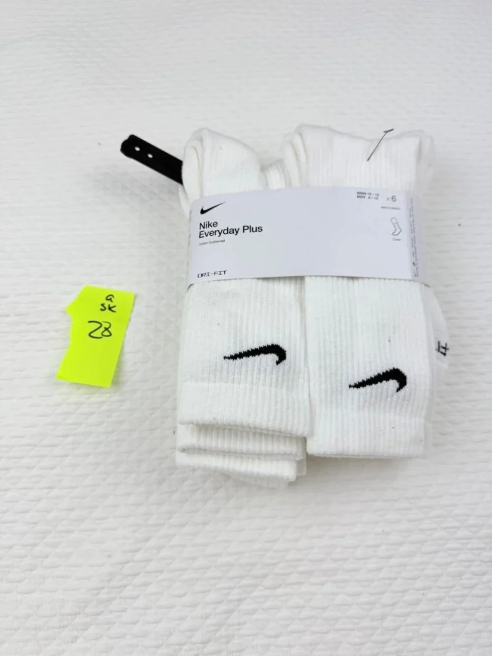 Nike Everyday Plus  Adult Mens Large  (8-12) Unisex Cushioned 6 Pack Crew Socks